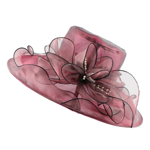 [FLB] Brim Foldable Wedding Dress Church Hats Beach Summer Fashion Hats For Women Gorras Sun Trilby Cap Sun Derby Hat - Image 6